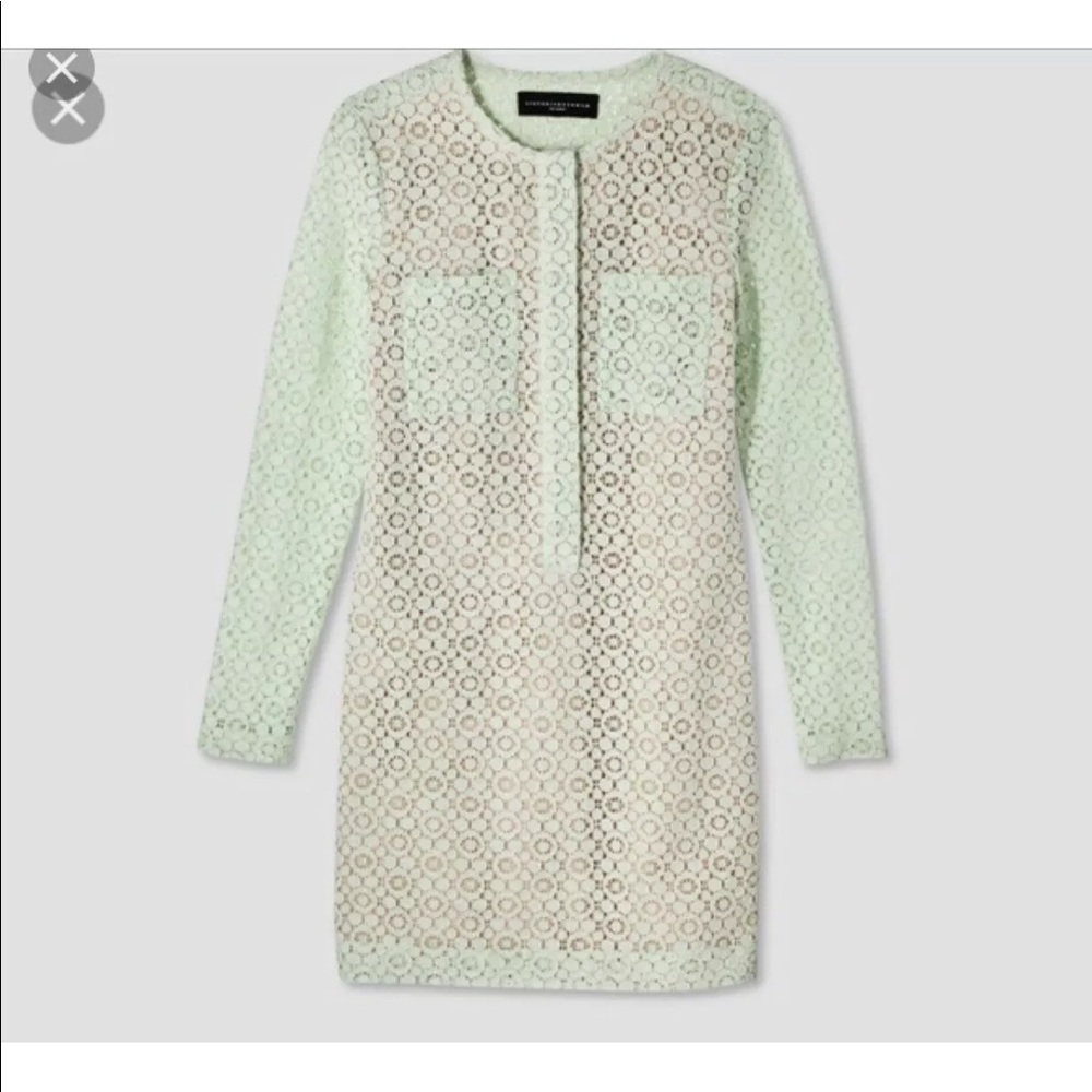 Nwt Victoria Beckham Target Mint Green Lace Dress